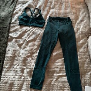 lululemon athletica teal workout set